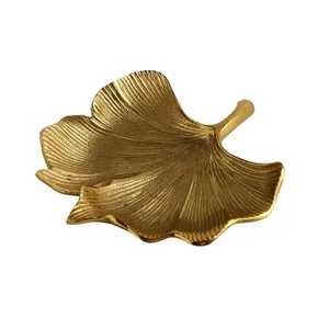 Luxury Gold Grape Leaf Shaped Metal Trinket <b>Tray</b> <b>Small</b> Jewelry Ring Holder Dish Tabletop Key Catchall Accent Vanity Organizer - Product Image 4