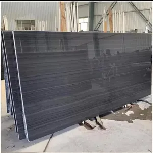 Blocs de marbre noir poli de qualité supérieure, pierre noire-grise, bloc de marbre indien, pierre naturelle pour plans de travail de cuisine - Product Image 2