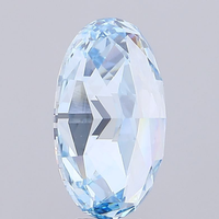 Diamante ovalado exclusivo de color azul intenso, cultivado en laboratorio, certificado por IGI, claridad VS1, corte excelente, CVD, diamante suelto para uso en joyería fina.