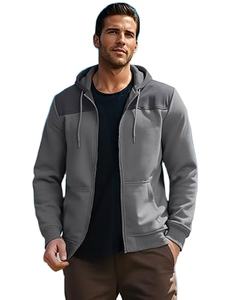 Sudaderas con capucha de manga larga con cremallera y bolsillos informales para hombre de alta calidad - Product Image 4