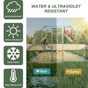 Grande Pollaio in Metallo Zincato 3x6 Metri, Recinto per Polli da Cortile, Gabbia per Galline - Product Image 5