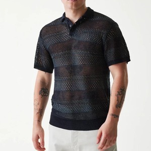 T-shirt personnalisé avec logo OEM, t-shirt de golf uni de haute qualité à manches courtes, séchage rapide, respirant, polo sans couture pour hommes - Product Image 1