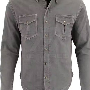 Chemises en jean pour hommes fabriquées au Pakistan, en tissu respirant et doux, style tendance, mouvements fluides, look décontracté moderne pour un confort quotidien - Product Image 4