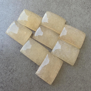 Calcite naturelle orange de qualité AAA, cabochon rectangulaire, pierre précieuse calibrée à dos plat - Product Image 3