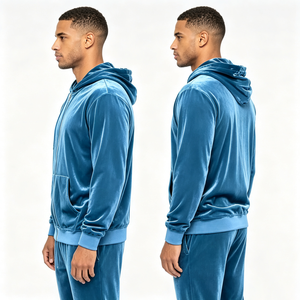 Men Soft <b>Velvet</b> Track Suit Wholesale Premium Velour Hoodie <b>Jogger</b> Pants Two Piece Luxury Outfit Stylish Modern Casual <b>Velvet</b> - Product Image 3