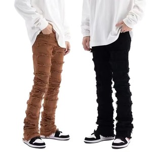 Jogging pour hommes avec logo personnalisé, effet délavé, 100% coton, style décontracté vintage streetwear, fabricant OEM - Product Image 1