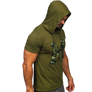 Fashionwear Men Hooded Short Sleeve T-Shirt Summer Casual Regular Fit Short Sleeve Tee Shirt Custom Size <b>hoodies</b> - Product Image 2