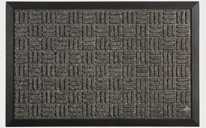 Paillasson d'entrée en polypropylène avec bordure en caoutchouc moulé, tapis absorbant les saletés pour - Product Image 1