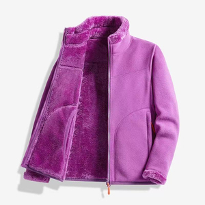 High Quality Polar <b>Coral</b> Fleece <b>Jacket</b> Custom Full Zip up Heavy Winter <b>Jackets</b> - Product Image 2