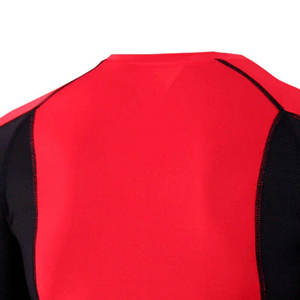 Camiseta Deportiva de Compresión de Manga Larga Roja para Hombre, Corte Ajustado, Secado Rápido, Cuello Redondo, Tejido de Poliéster - Product Image 6