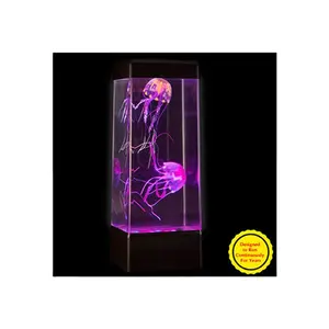 Hot Selling Premium Quality LED Light Illuminated Automatic Jellyfish Mood Changing Table Lamps at Best Price