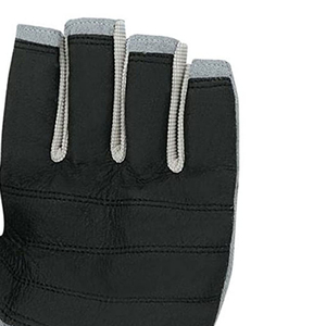 Guantes de pesca de medio dedo, color gris, negro, poliéster, deportes al aire libre, duraderos, 2 piezas - Product Image 5