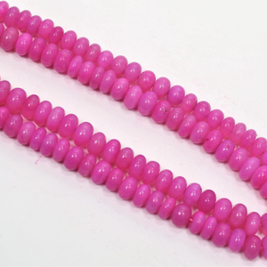Perles rondes en opale rose foncé: qualité AAA, 7-11 mm, brin de 15 pouces - Product Image 2