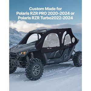ประตูตู้ด้านบนใช้ได้กับรถ Polaris RZR Pro 2022-2024-2024 Polaris Rzr Turbo utvs ซิปด้านบนแบบนุ่มอัปเกรด - Product Image 5