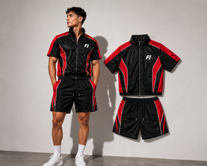 Shorts de sport décontractés en silicone personnalisés pour hommes, shorts de sport à taille élastique pour hommes, shorts en silicone brodés pour hommes, vestes pour hommes - Product Image 3