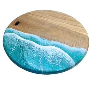 Premium Wooden Resin Coasters Epoxy Coaster <b>Set</b> Custom Drink Coasters Blue Resin Luxury Coasters Hot Selling 2026 - Product Image 6