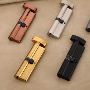 Modern 100mm Solid Brass Cylindrical Privacy <b>Handle</b> Lock Coin Operated Emergency Release for Farmhouse and Workshop Storage Cabi - Product Image 3