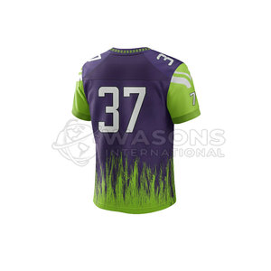 เสื้อเจอร์ซีย์อเมริกันฟุตบอลชาย แขนสั้น ระบายอากาศ แห้งเร็ว คุณภาพสูง โพลีเอสเตอร์ 100% คอวี เสื้อกีฬา - Product Image 4