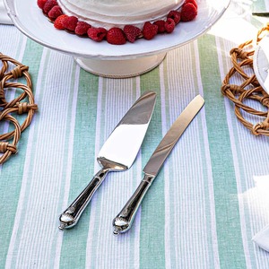 Stainless Steel Cake Server Set 2-Piece Knife And Spatula With Polished Finish - Product Image 1