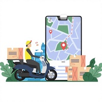 Plateforme de livraison de colis alimentée par l'IA avec suivi cartographique en temps réel, expédition intelligente, application de gestion mobile - Version Internet en stock, compatible MAC