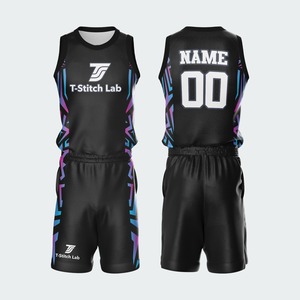 Uniforme de Baloncesto Personalizado con Diseño Moderno y Estampado por Transferencia de Calor para Hombres Adultos, Conjunto de Camiseta sin Mangas y Pantalones Cortos, Servicio OEM - Product Image 5