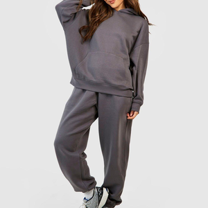 Custom Fashion Training Jogging Wear Tracksuits Women's Streetwear Tracksuit Set / Best Selling 100% Cotton Tracksuit OEM - Product Image 3
