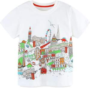Camisetas Estampadas Transpirables para Niños, Ropa de Algodón, Camisetas Estampadas para Niños y Niñas, Bebés y Niños Pequeños - Product Image 4