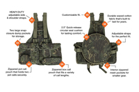 Gilet tactique camouflage pour homme avec plusieurs poches, respirant, pour la chasse en plein air, saison printemps, en toile