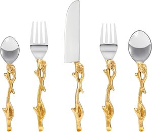 Juego de cubiertos metálicos elegantes de gran calidad a un precio razonable con acabado pulido a espejo para cenas familiares y negocios de catering. - Product Image 3