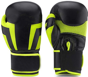 Wholesale Custom High Quality PU <b>Leather</b> Men's Boxing <b>Gloves</b> Black <b>Green</b> Sizes 8oz 12oz 16oz Waterproof Non-Slip Printed Pattern - Product Image 5