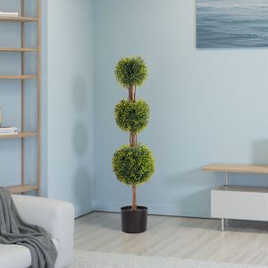 2 Pezzi Albero Artificiale in PVC Verde 115cm Design a Tre Sfere - Product Image 5