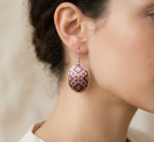 Pendientes Colgantes Florales de Cobre Hechos a Mano, Pintados a Mano, Joyería para Mujer, Estilo Bohemio, Ligeros y Modernos - Product Image 2