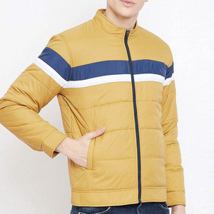 Blouson matelassé coupe-vent pour homme, color block, décontracté, hiver, fermeture éclair, col montant, coupe droite, rembourrage polyester - Product Image 6