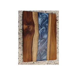 Planche à découper artisanale en résine époxy et bois, personnalisée, pour couper les fruits, les légumes et la viande, planche à découper moderne pour ustensiles de cuisine - Product Image 3