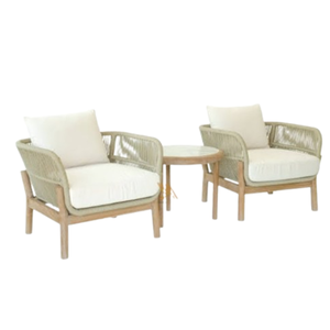 Chaise de club de patio de jardin de bonne qualité en rotin avec table d'appoint ronde dessus en marbre prix de gros - Product Image 4