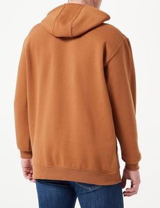 Sudadera con Capucha para Hombre, de Forro Polar, Color Sólido, con Bolsillo y Logotipo en la Manga Izquierda, Corte Regular, Estilo Casual para Otoño - Product Image 2