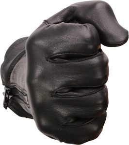 Guantes de conducción de cuero de piel de ciervo negro - Product Image 5