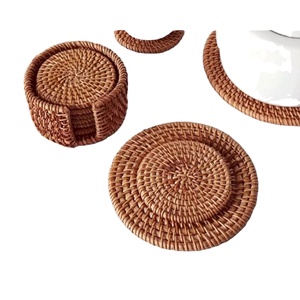 Coasters <b>Dining</b> <b>Table</b> Mat Heat Resistant Insulated Heat Woven Placemats Rattan Coaster Eco Friendly Handmade - Product Image 1