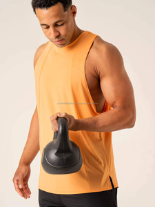 Débardeur de sport personnalisé pour homme, t-shirts musculaires d'entraînement, respirants, coupe ample, sans manches, pour la course à pied, style décontracté, débardeur tricoté - Product Image 2
