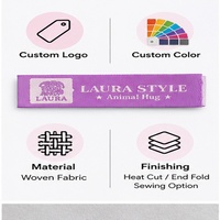 Étiquettes tissées personnalisées avec logo, à coudre, pour vêtements, habits, accessoires et sacs