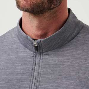 T-shirt à col zippé 1/4 personnalisé avec logo, de haute qualité, pour la gym et le sport, à manches longues, séchage rapide, décontracté et léger - Product Image 2