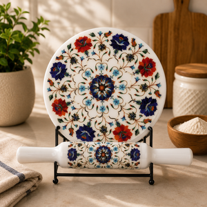 Falah International Modern Chakla Belan Set Marble Wooden Metal Premium Handmade OEM Wholesale Eco Friendly <b>Rolling</b> Chakla Belan - Product Image 1