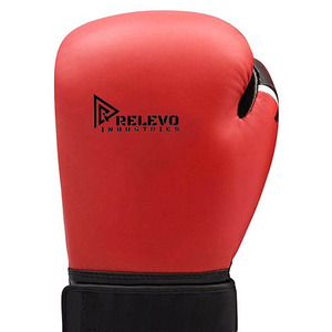Gants de boxe en cuir synthétique Relevo Industries, professionnels, confortables, respirants, avec sangle de poignet réglable, vêtements de sport - Product Image 1
