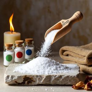 Sel de Bain Himalayen Blanc Naturel à Grain Fin, Pierre Sculptée, Thérapie Spa Minérale et Herbacée Moderne, Bain Relaxant pour le Corps, Cristal Doux - Product Image 3