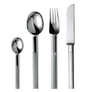 Minimalist Stainless Steel Flatware Set With High Mirror Polish Dishwasher <b>Safe</b> Fork <b>Knife</b> Spoon Teaspoon Dinnerware for Dining - Product Image 1