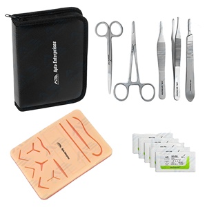 Recién llegado, instrumento médico de suturas quirúrgicas profesionales con almohadilla de sutura para la piel, módulo de práctica, Kit de sutura para entrenamiento - Product Image 1