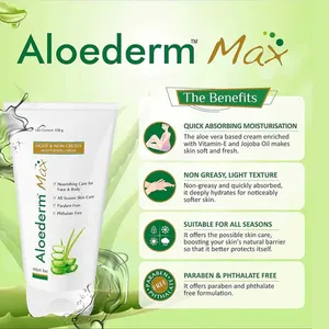 Crema Hidratante Aloederm Max, Extracto de Aloe Vera Prensado en Frío, Sin Parabenos ni Ftalatos, Cuidado Facial y Corporal para Todas las Estaciones, 150g - Product Image 3
