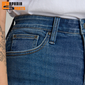 Shorts en jean taille haute pour femme, coupe ample, ourlet retroussé, prix raisonnable - Product Image 2