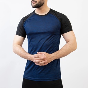 Camiseta Casual de Punto para Hombre, Cuello Redondo, Manga Corta, Corte Regular, 100% Algodón, Transpirable, Color Azul Marino - Product Image 1