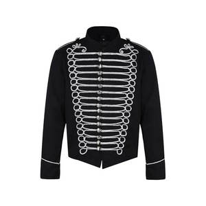 Chaqueta de Traje Occidental de Caballero de Terciopelo Bordado con Cuerda Dorada Personalizada OEM - Product Image 5